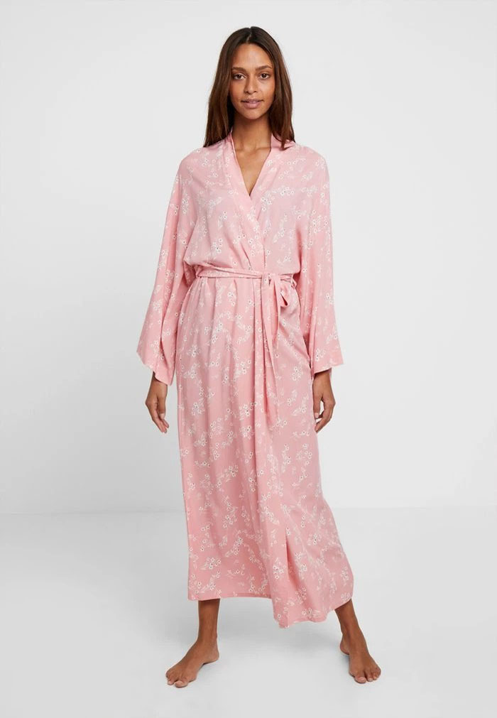 Vêtement De Nuit ANNA FIELD Anna Field Lisha Long Printed Robe Rose Femme | PFS-8506106